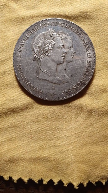 Ferenc Jzsef hzassgkts ezst 1 gulden 1854 A