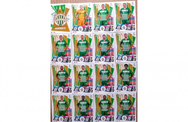 Ferencvros 16 focis krtya teljes szett Topps Match Attax 2021