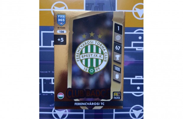 Ferenvros FTC Club Badge, Cmer Panini Fifa 365 2025 krtya