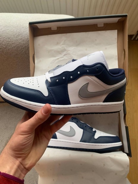 Frfi 44-es eredeti Air Jordan 1 low midnight navy