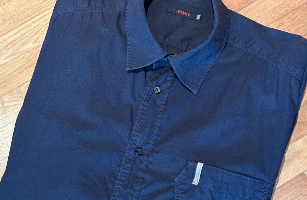 Férfi Versace fekete hosszú ujjú ing (Xxxl-es méretben)