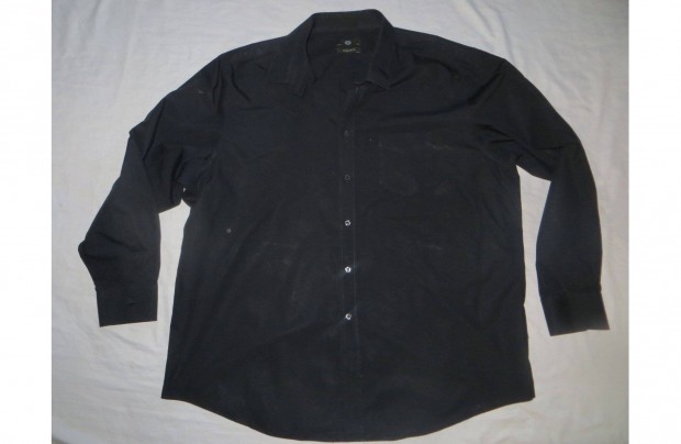 Férfi fekete hosszú ujjú ing 3XL 48-s mb: 151 cm h:82 cm C&A