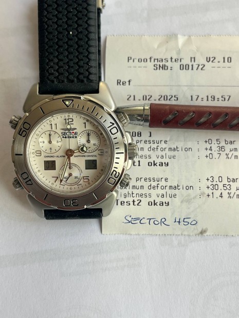 Frfi karra sector 450 ana digi diver 200M! Chronograph! Nos!