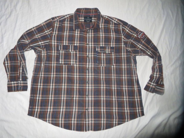 Férfi kockás hosszú ujjú ing 3XL 47/48 mb: 154 cm h:81 cm Canda