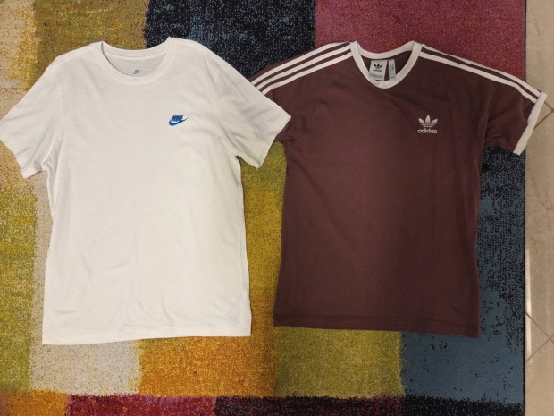 Férfi póló (Adidas, Nike), M méretben - 2 db