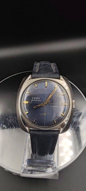 Fero feldmann ritka kék számlapos vintage antik karóra óra szép