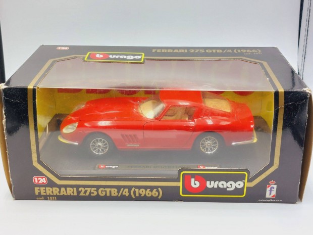 Ferrari 275 GTB/4 Bburago dobozos 1:24 1/24 modellaut