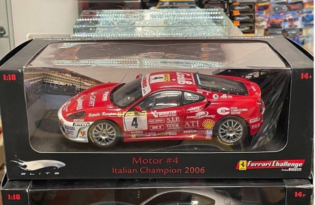 Ferrari F430 No.4 Pirelli Italian Champion 2006 1:18 Hot Wheels Elite