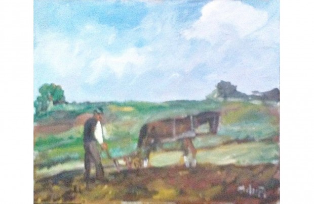 Festmny (01/12) = Bnfi : Sznts (olaj, karton, 35 x 25 cm)