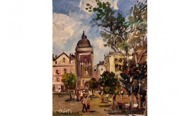 Festmény - Utca részlet