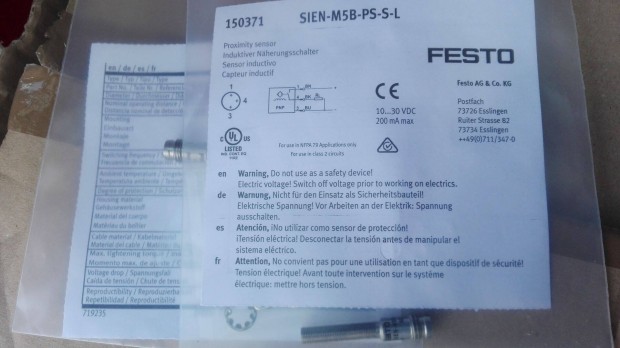 Festo 150371 / Sien -M5B-PS-5-L kzeltskapcsol 2 db