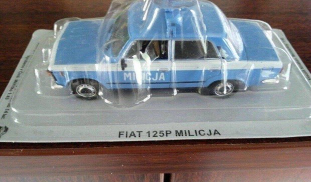 Fiat 125p milicja "kultowe" DEA kisauto modell 1/43 Elad