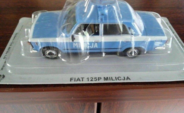 Fiat 125p milicja "kultowe" DEA kisauto modell 1/43 Elad