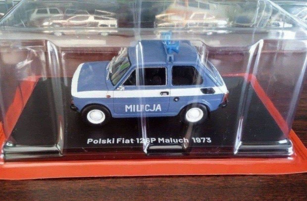 Fiat 126p Milicja kisauto modell 1/24 Elad