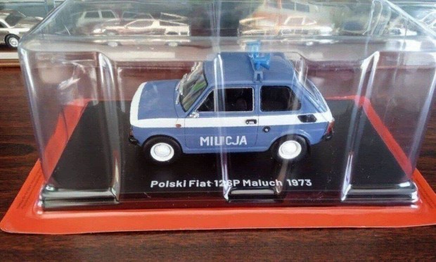 Fiat 126p Milicja kisauto modell 1/24 Elad