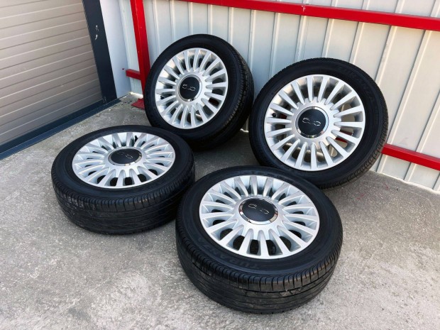 Fiat 500 15" 4x100 gyári alufelni nyáriszett eladó 15 coll