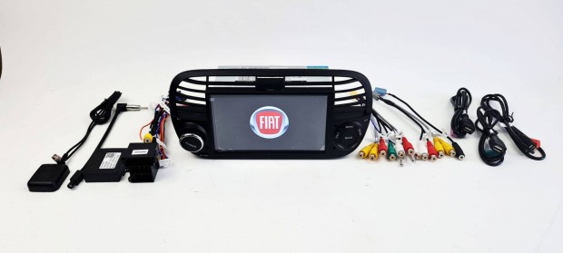 Fiat 500 Android autórádió fejegység navi 8magos processzorral