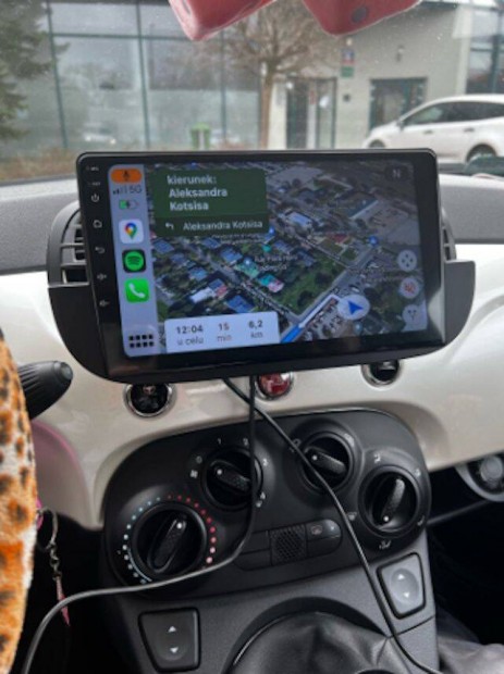 Fiat 500 Carplay Multimdia Android GPS Rdi Tolatkamerval