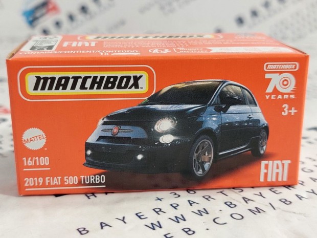 Fiat 500 Turbo (2019) - 16/100 - Matchbox - 1:64