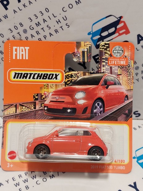 Fiat 500 Turbo (2019) - 4/100 - bliszteres -  Matchbox - 1:64