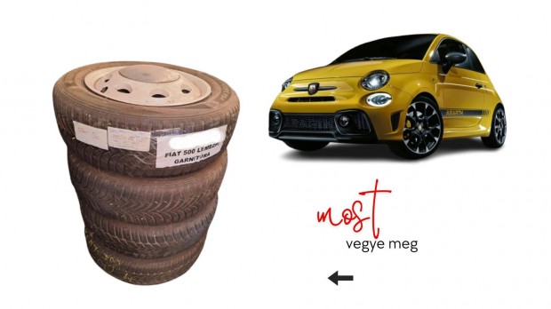 Fiat 500 tli lemezfelnis szett 175/65 R14 2018.28.heti