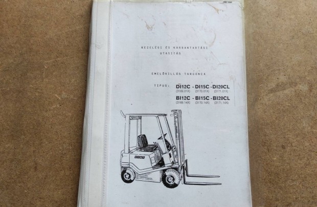 Fiat DI12C - BI12C targonca kezel�si karbantart�si utas�t�s