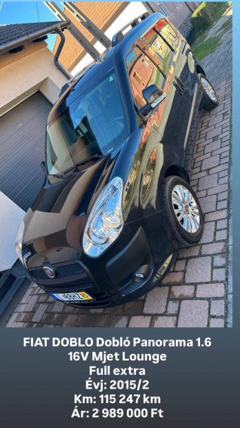 Fiat Doblo Dobl Panorama 1.6 16V Mjet Lounge E...
