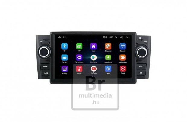 Fiat Grande Punto 2Din Android Rádió Multimédia Navigáció 7" Kijelző