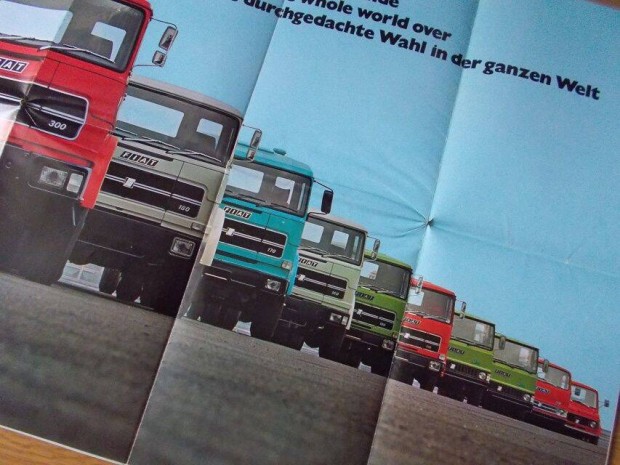 Fiat Iveco teheraut 1977 prospektus plakt OM Leoncino Magirus