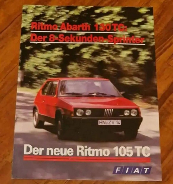 Fiat Ritmo Abarth 105 TC 130 TC Prospektus 1983 Ritkasg !!!!