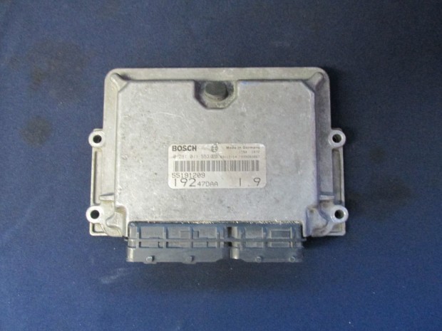 Fiat Stilo 1,9 8v Jtd 115 Le motorvezérlő 55191209, 0281011553