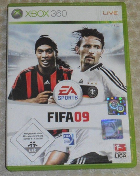 Fifa 09. német, fra, spa, olasz nyelven Gyári Xbox 360 Játék Akár Félá