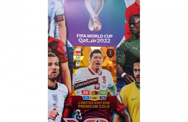 Fifa World Cup Qatar 2022 Premium Gold Limited Lewandowski krtya