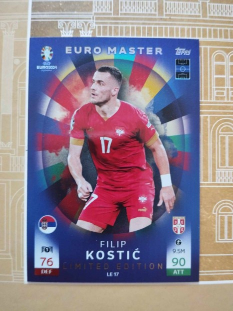 Filip Kostic (Szerbia) Limited Edition Euro 2024 focis krtya