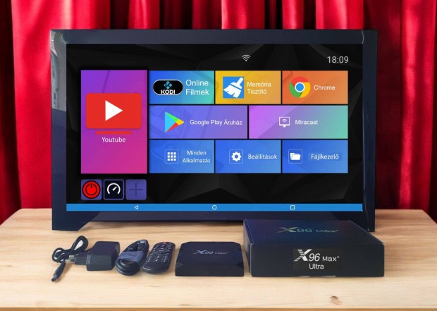 Filmezz Ingyen! X96 Max+ Ultra 4GB 64GB Android tv okosító box média