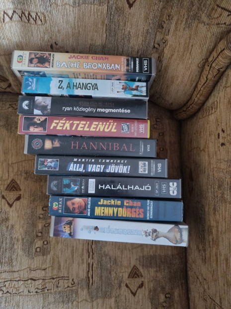 Filmgyűjtemény 9db os VHS en eladó.