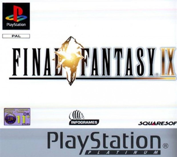 Final Fantasy IX, Platinum Ed., Mint eredeti Playstation 1 jtk