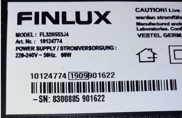 Finlux FL32H553J4 LED LCD tv alkatrsznek 17MB140TC 17IPS63