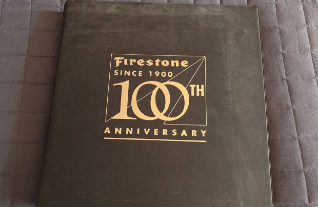 Firestone 1900 óta 100. évforduló csomag kitűző , VHS, könyv