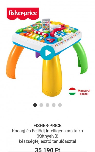 Fisher-Price Intelligens asztalka Ktnyelv tanulasztal 