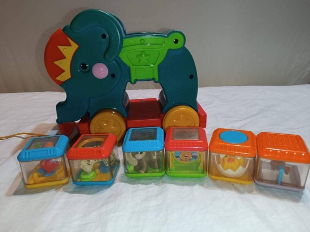 Fisher Price zenl kockafal elefnt