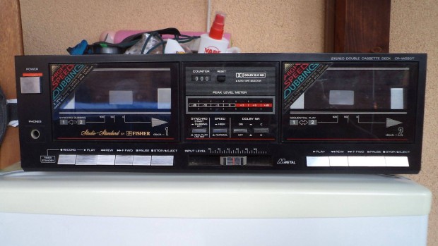 Fisher retro Hi-Fi 2kazetts magn Deck kazetta magn