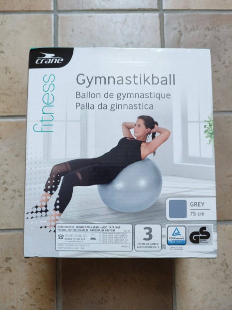 Fitball, Gimnasztikai labda 75 cm, szrke