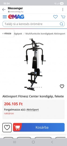 Fittness multifunkciós kondigép fekete