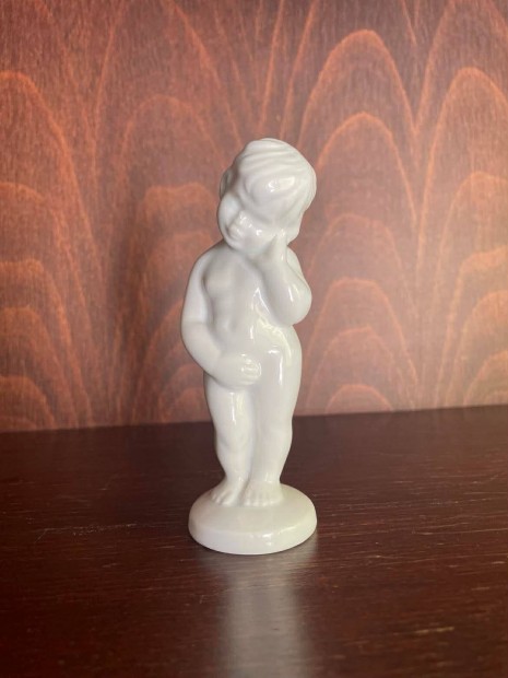 Fi� akt porcel�n figura 12x4 cm Antik jelzetlen