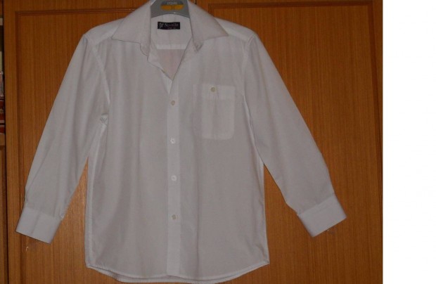 Fiú fehér ing, nagyon szép, 1x felvett - féláron. 10-12 év, 146-152