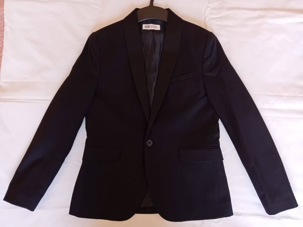 Fiú fekete zakó fehér inggel, 140-es H&M új