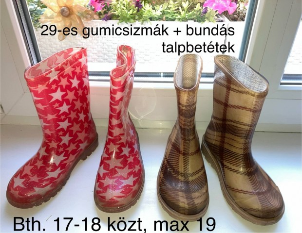 Fi/lny gumicsizma 29 + ajndk bunds talpbettek