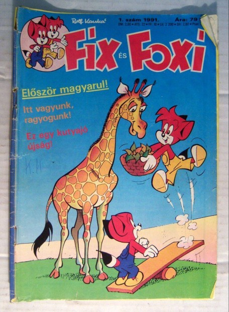 Fix s Foxi 1.szm 1991 (kpregny magazin) viseltes