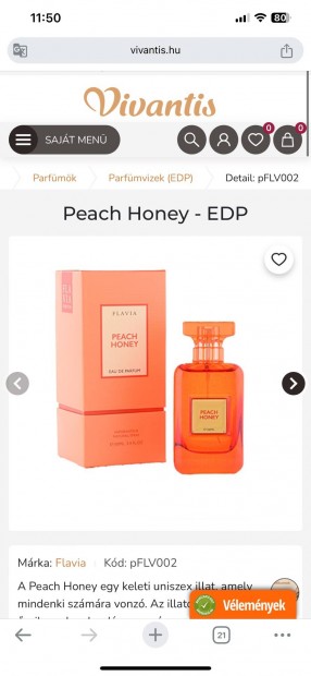 Flavia Peach Honey parfm elad!